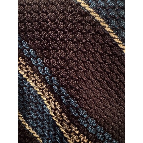 Dion Signature‎ Handcrafted Tie – Italian Pure Silk – Textured Stripe Design